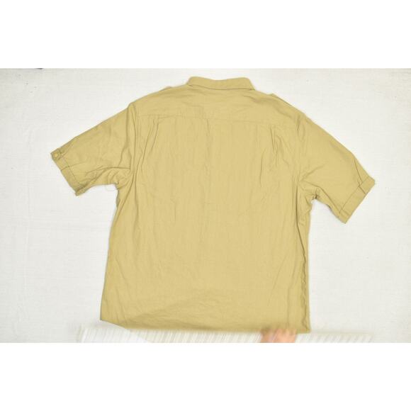 NEW Sean John Men's Big & Tall Size 4XL Khaki Linen Blend Button Down Shirt - Picture 3 of 8